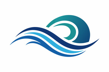sea waves logo vector illustration, wave symbol, wave icon 