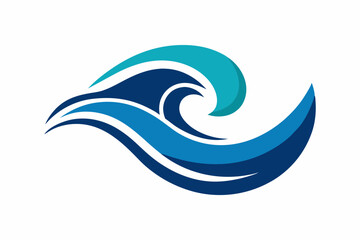 sea waves logo vector illustration, wave symbol, wave icon 