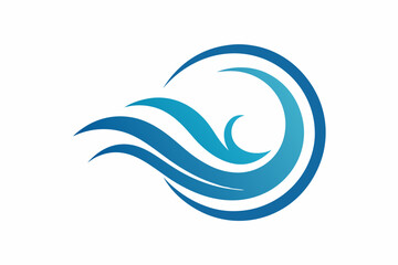 Obraz premium sea waves logo vector illustration, wave symbol, wave icon 