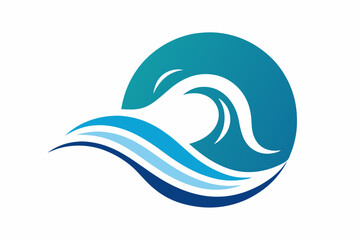 sea waves logo vector illustration, wave symbol, wave icon 