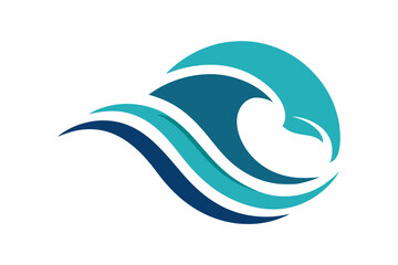 sea waves logo vector illustration, wave symbol, wave icon 