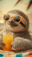 휴가를 즐기는 나무늘보