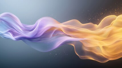 Obraz premium Abstract Flowing Color Wave Background with Particles wave background flow fluid light particle blue