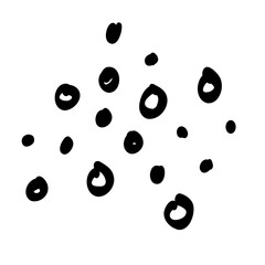 grains de sable au pinceau