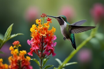 Obraz premium hummingbird feeding on flower