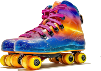 Colorful Artistic Roller Skates