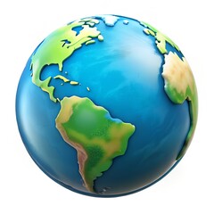 earth globe isolated on white