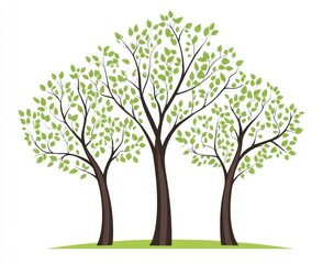 Obraz premium green tree isolated on white