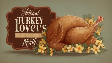 National Turkey Lovers' Month, illustration