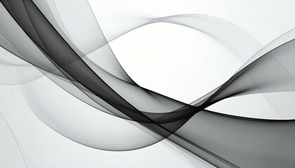 Abstract waves intertwine, ethereal and monochrome, creating a dynamic, flowing composition
