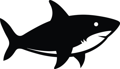 Shark vector illustration on transparent background 