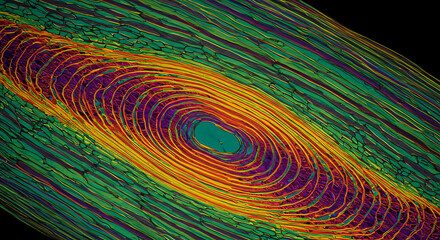 Microscopic view vibrant plant cross section mesmerizing detail nature beauty revealed