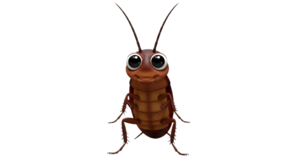 charming 3d cartoon Madagascar Cockroach isolated on transparent png