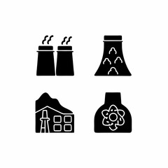 creative details Outline silhouette Pollution flat icons pack vector illustration 