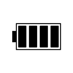 Vector illustration of a battery with full capacity. Ideal for conveying concepts of energy, power, strength, charging and progress.