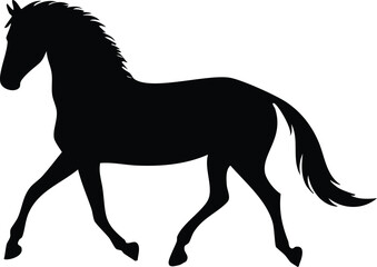 dynamic horse silhouette, embodying grace, power, and spirited movement