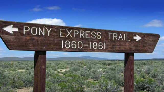 The Pony Express was an American  mail service that used relays of horse-mounted riders between Missouri and California  from 1860 to 1861 ( 18 moths). 