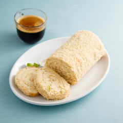 Traditional homemade Swiss roll