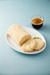 Traditional homemade Swiss roll