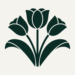 Stylized silhouette of a flower vector