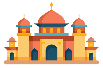 taj mahal vector illustration, mosque symbol
