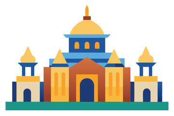 taj mahal vector illustration, mosque symbol