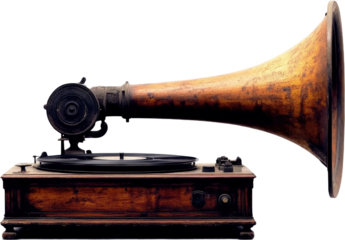 Vintage Gramophone with Horn
