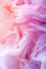 Fototapeta premium Abstract pink fabric folds close up studio shot soft lighting ethereal dreamy delicate texture textile background