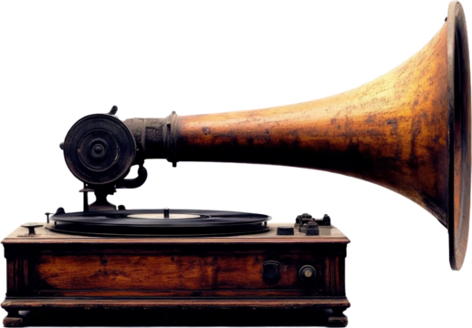 Vintage Gramophone with Horn