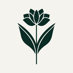 Stylized silhouette of a flower vector