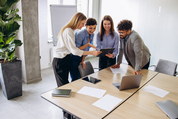 Business group working together at the office