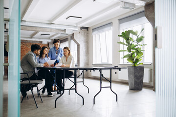 Business group working together at the office