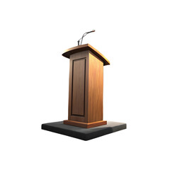 "Elegant Wooden Podium: The Perfect Stand for Presentations and Speaking Engagements"
