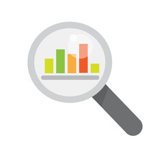 Data Analysis Magnifying Glass Icon