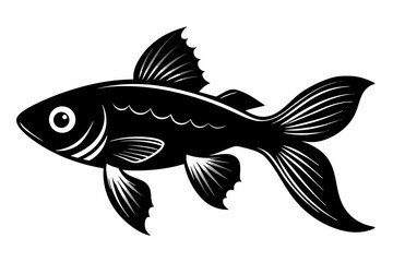 guppy sihouette black vector