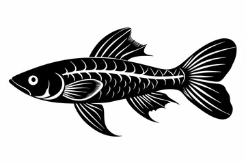 guppy sihouette black vector