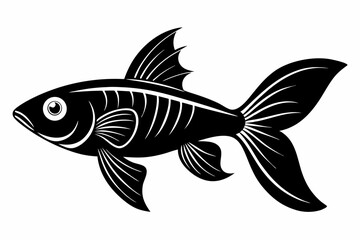 guppy sihouette black vector