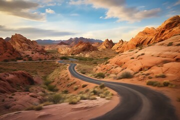 Desert Road Scenic Sunset Drive.