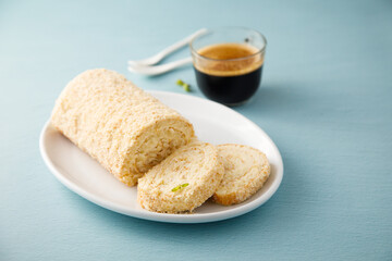 Traditional homemade Swiss roll