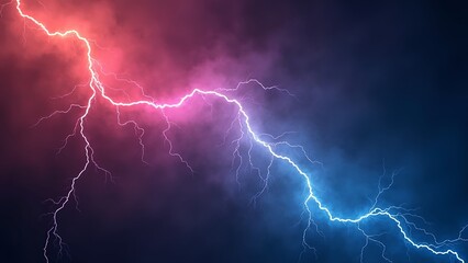 colorful lightning in the night sky