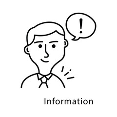 Information Vector Outline Style Icon. Eps 10 file