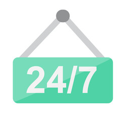 24/7 Availability Sign