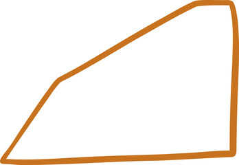 Brown Irregular Quadrilateral Shape