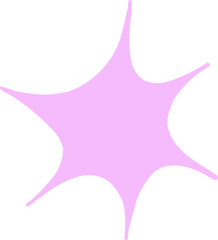 Pink bursting star shape, concept for surprise, announcement, sale, or special offer.