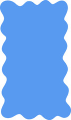 Wavy edged rectangle, concept of shape and form, abstract design element.