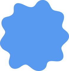 Abstract Blue Blob Shape