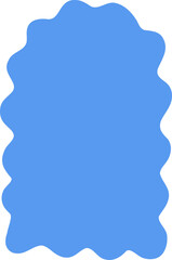 Wavy Blue Shape, Abstract Background Element