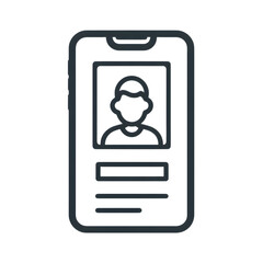 Smartphone Facial Recognition Security Icon