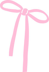 Pink Ribbon Bow Vector Illustration