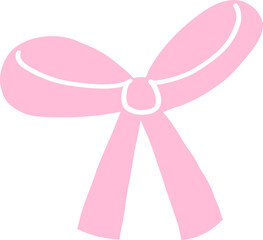 Pink Bow Clipart, Simple, Cute Bow Illustration